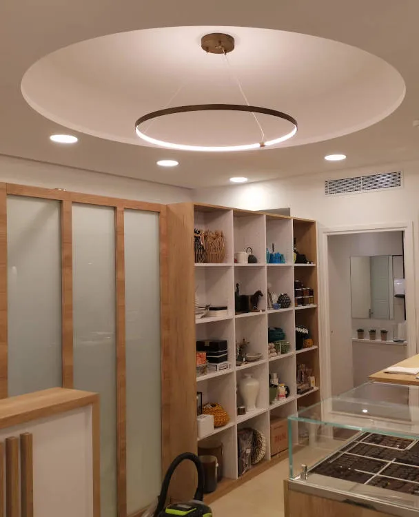 Pose de lustre design